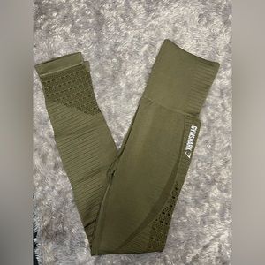 Gymshark Energy Seamless High Waist Khaki Leggings X Small